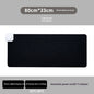 Black heated desk mat, 31 x 13 in, touch display controls (variant photo)